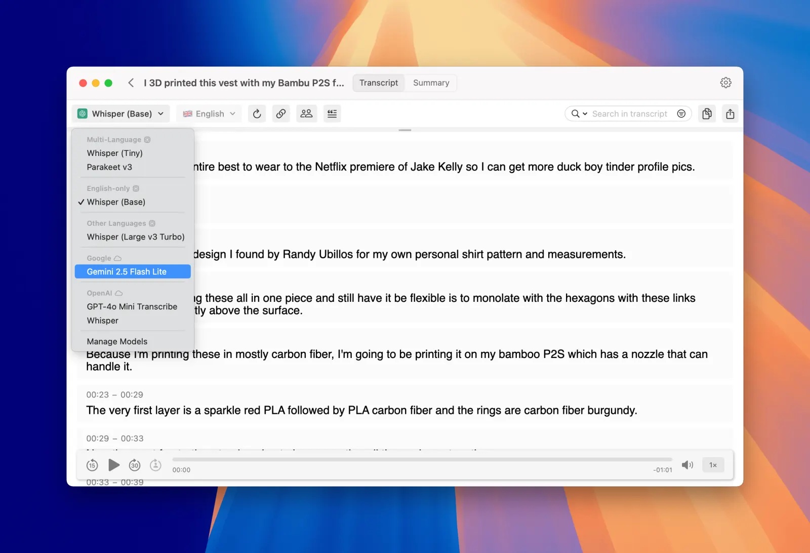 MeetMic 1.22 - Cloud Transcription Providers