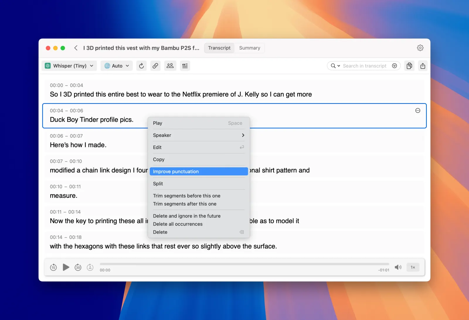 MeetMic 1.22 - Segment-Level Grammar Enhancement