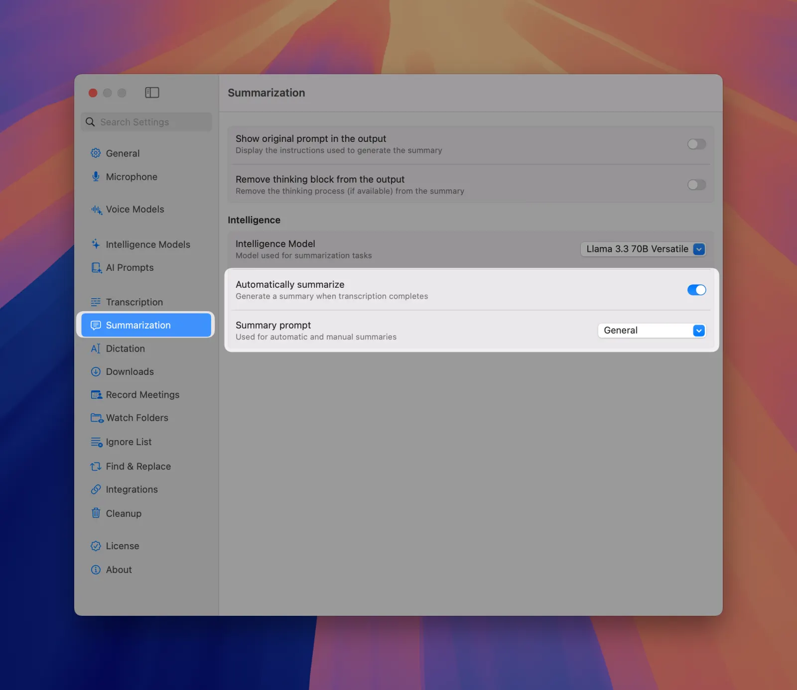 MeetMic 1.23 - Automatic Summarization