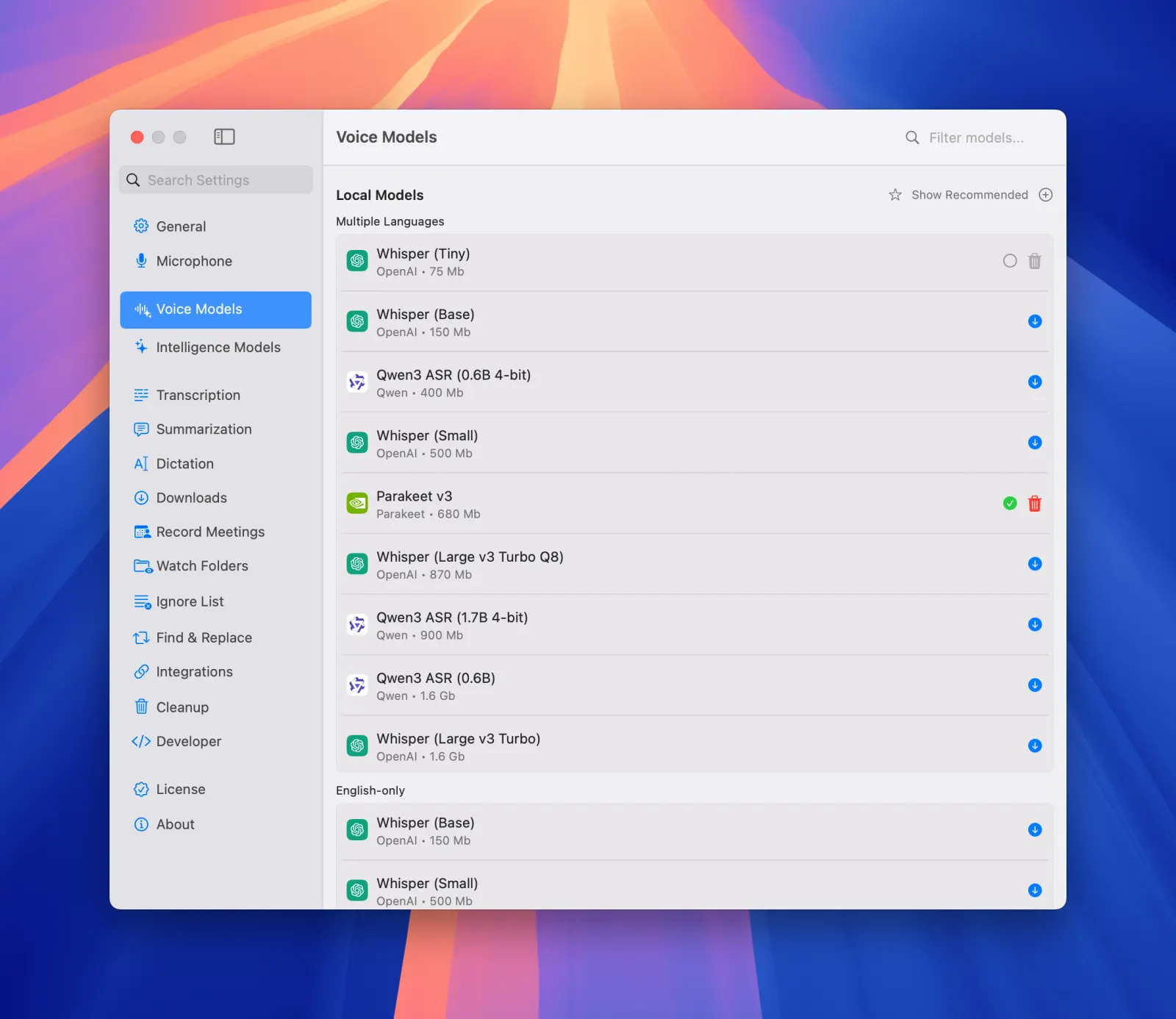 MeetMic 1.26 - Qwen 3 ASR Support